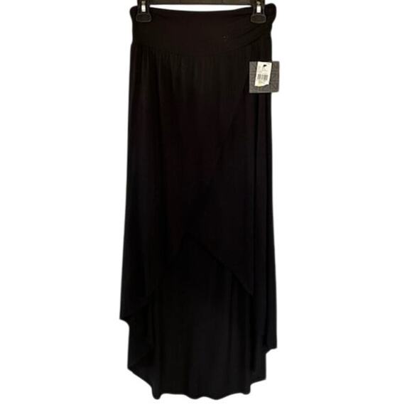 IZ Beyer Black Gathered Waist Stretch Pull on Tulip Skirt, size Small NWT - Picture 1 of 4